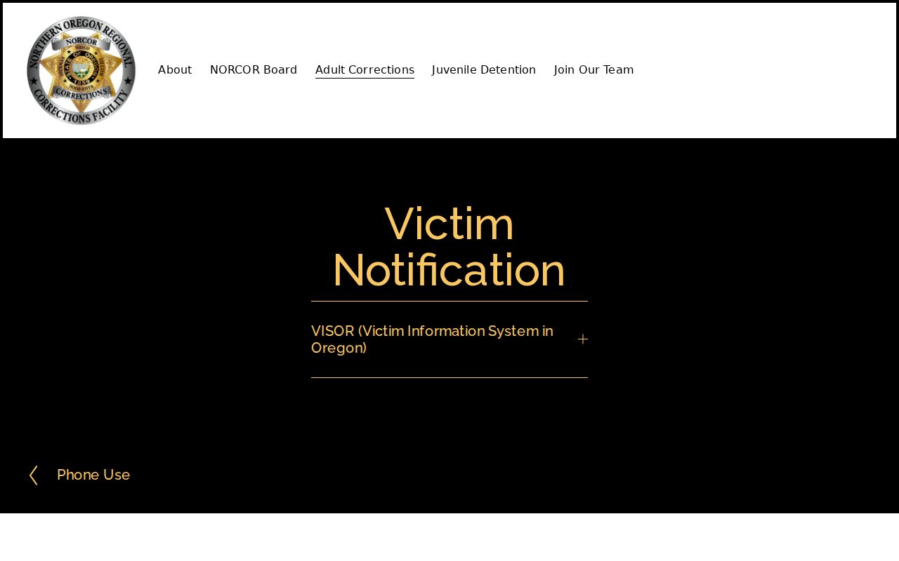 Gilliam County arrest custody notifications through Oregon VISOR