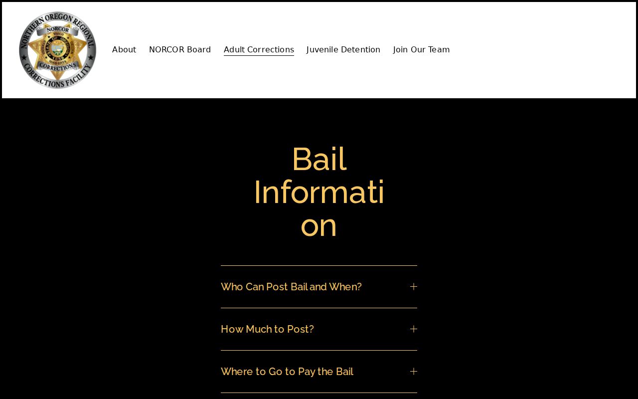Gilliam County arrest lookup through NORCOR bail and release information